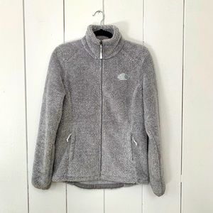The North Face gray full zip fleece jacket small